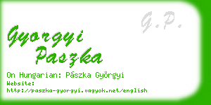 gyorgyi paszka business card
